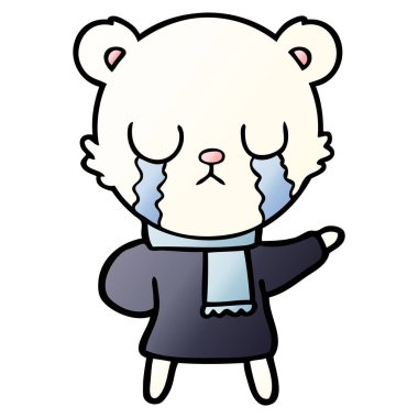 Kutup ayısı karikatür ağlıyor