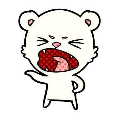 Kızgın çizgi film kutup ayısı