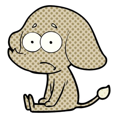 vektör çizim karikatür emin fil