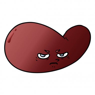 vektör çizim karikatür mesane