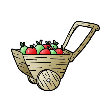 çizgi film sepeti taze elma tam