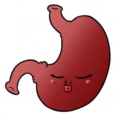 vektör çizim karikatür mide