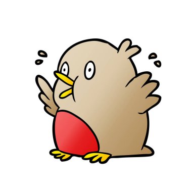 heyecanlı robin üzerinde çizgi film