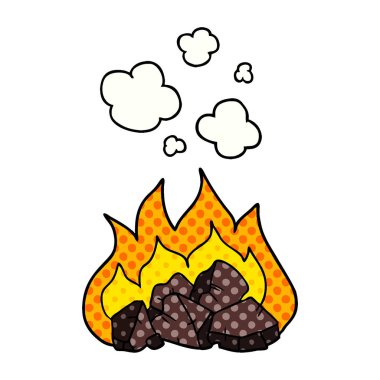 vektör çizim karikatür sıcak kömürleri