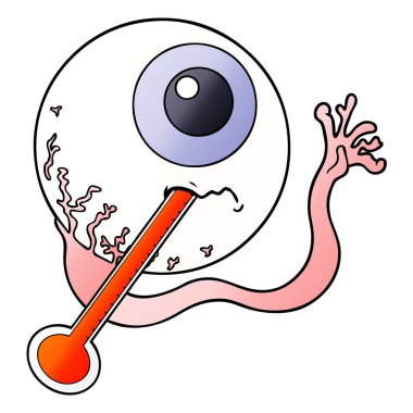 vektör çizim karikatür göz küresi