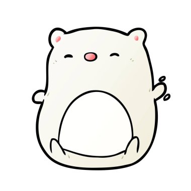 sevimli çizgi kutup ayısı