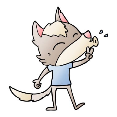 uluyan çizgi film kurt Giyim Eşyası