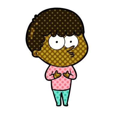 vektör çizim karikatür meraklı çocuk