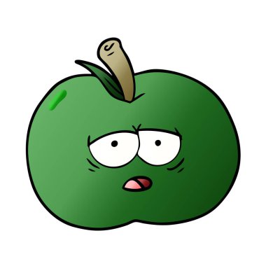 Çizgi film elmasının vektör illüstrasyonu