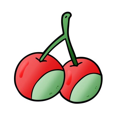 vektör çizim karikatür kiraz
