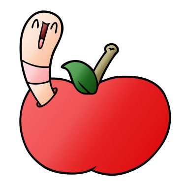 Elmalı çizgi film solucanı.