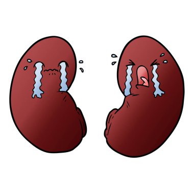 vektör çizim karikatür böbrekler