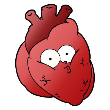 vektör çizim karikatür merak kalp