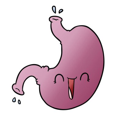 vektör çizim karikatür mide