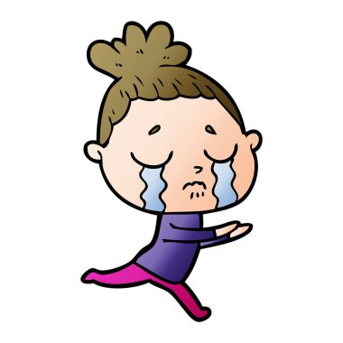 vektör çizim ayı ağlıyor çizgi film