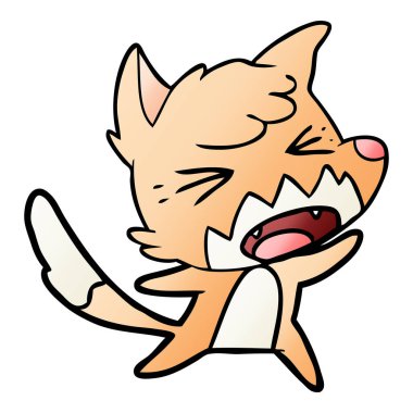 kızgın çizgi film fox vektör çizim