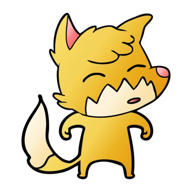 Çizgi film tilkisinin vektör çizimi