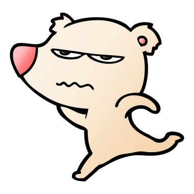 çalışan rahatsız ayı çizgi film