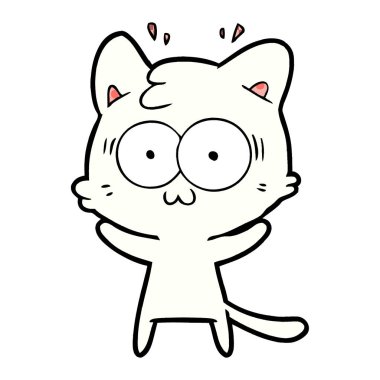 Çizgi film kedisinin vektör çizimi