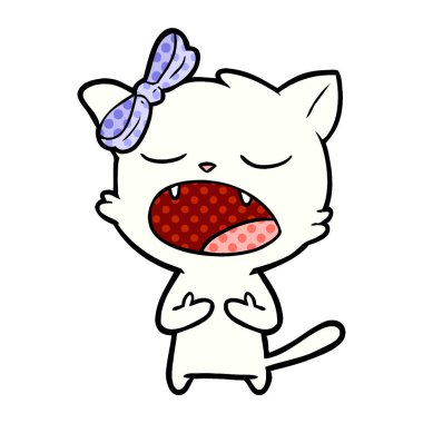 Çizgi film kedisinin vektör çizimi