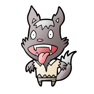 vektör çizim karikatür Cadılar Bayramı kurt adam