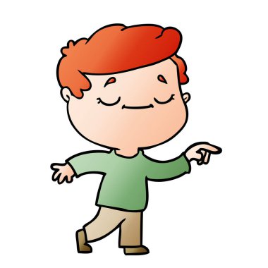 vektör çizim karikatür huzurlu adam