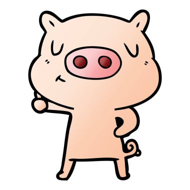 vektör çizim karikatür içerik domuz