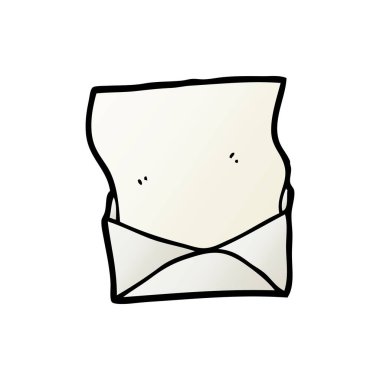 çizgi film mektup ve zarf