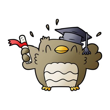 vektör çizim karikatür baykuş