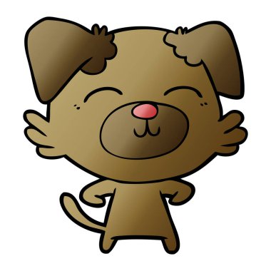 Çizgi film köpeğinin vektör çizimi