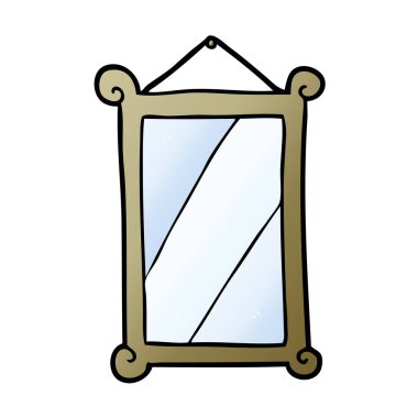 çizgi film eski ayna çerçeveli