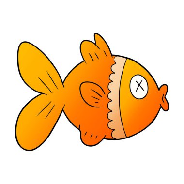 vektör çizim karikatür goldfish