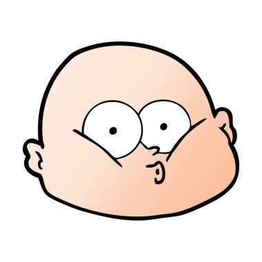 çizgi film meraklı kel adam