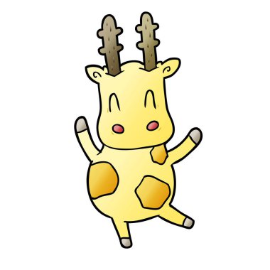 Şirin zürafanın vektör çizimi