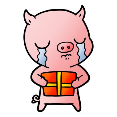 vektör çizim ayı ağlıyor çizgi film