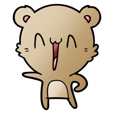 vektör çizim mutlu ayı çizgi film