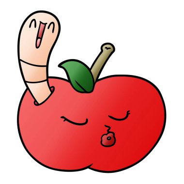 Elmalı çizgi film solucanı.