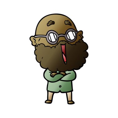 Sakallı neşeli adam çizgi film