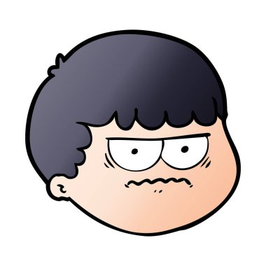 vektör çizim karikatür erkek yüz