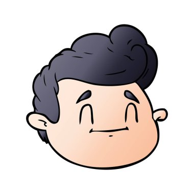 vektör çizim karikatür erkek yüz