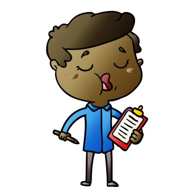  vektör çizim konuşuyor karikatür adam