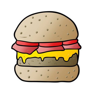 Vektör çizim karikatür burger