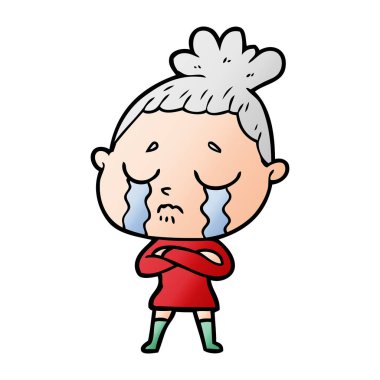 vektör çizim ayı ağlıyor çizgi film