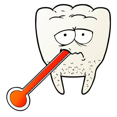 Çizgi film dişinin vektör çizimi