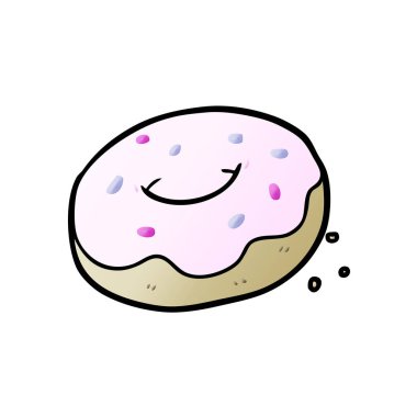 çizgi film çörek sprinkles ile