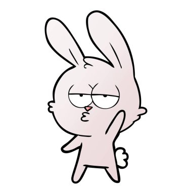 Tatlı çizgi film tavşanının vektör çizimi