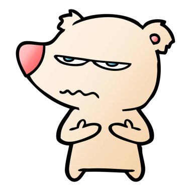 kızgın ayı karikatür vektör çizim