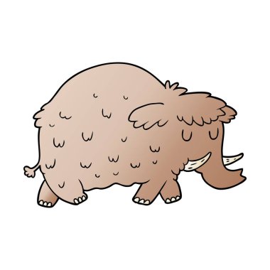 vektör çizim karikatür mamut