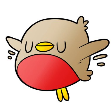 sevimli çizgi Noel robin