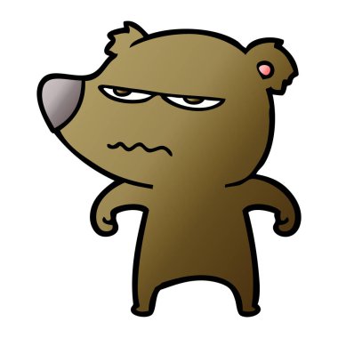 kızgın ayı karikatür vektör çizim